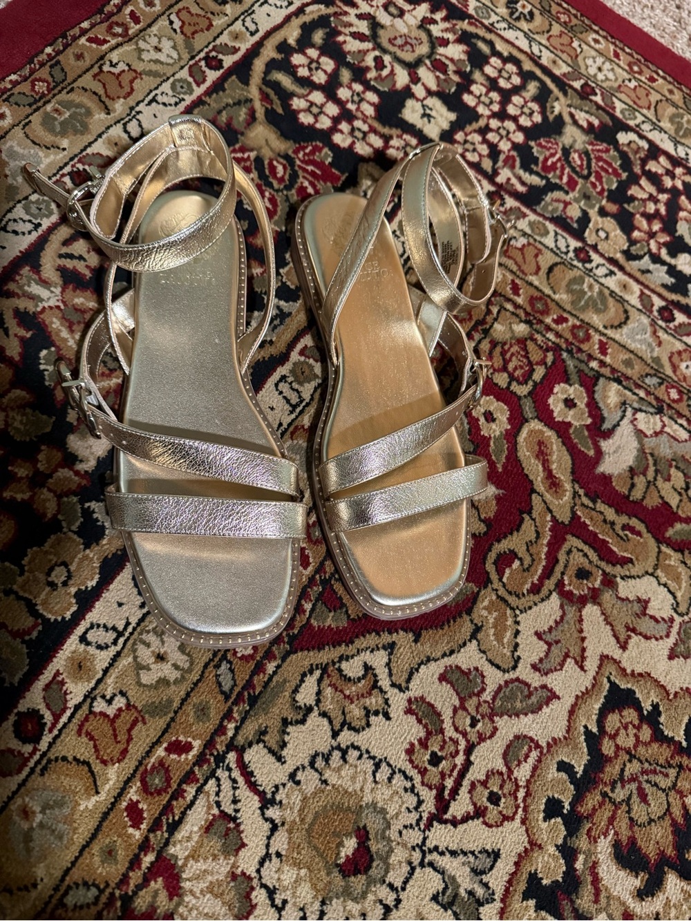 Vince Camuto Metallic Ankle-Strap Women’s Sandals - Gold